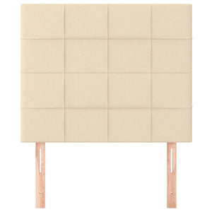 Sänggavel creme 80x5x118/128 cm tyg