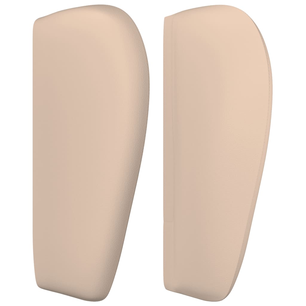 Sänggavel med kanter cappuccino 163x23x78/88 cm konstläder