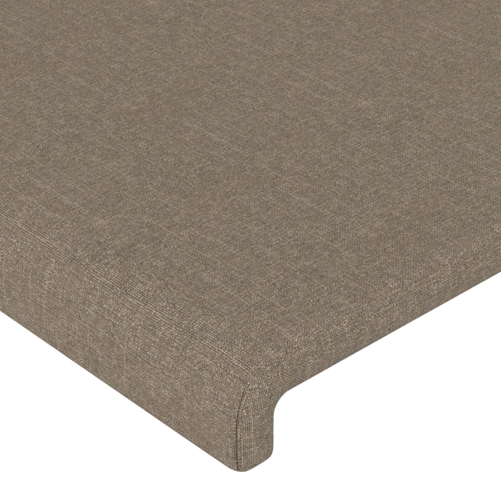 Sänggavel LED taupe 83x16x78/88 cm tyg