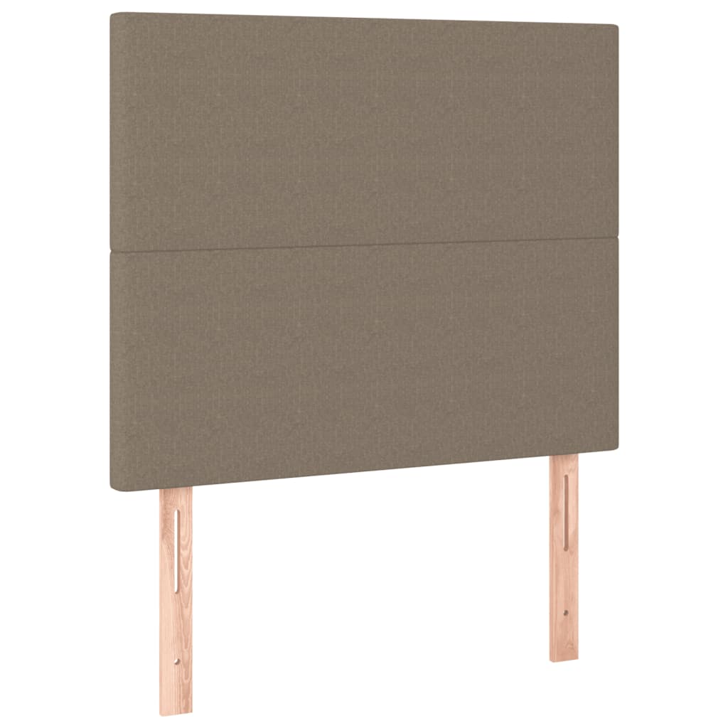 Sängram utan madrass Taupe 90x200 cm tyg