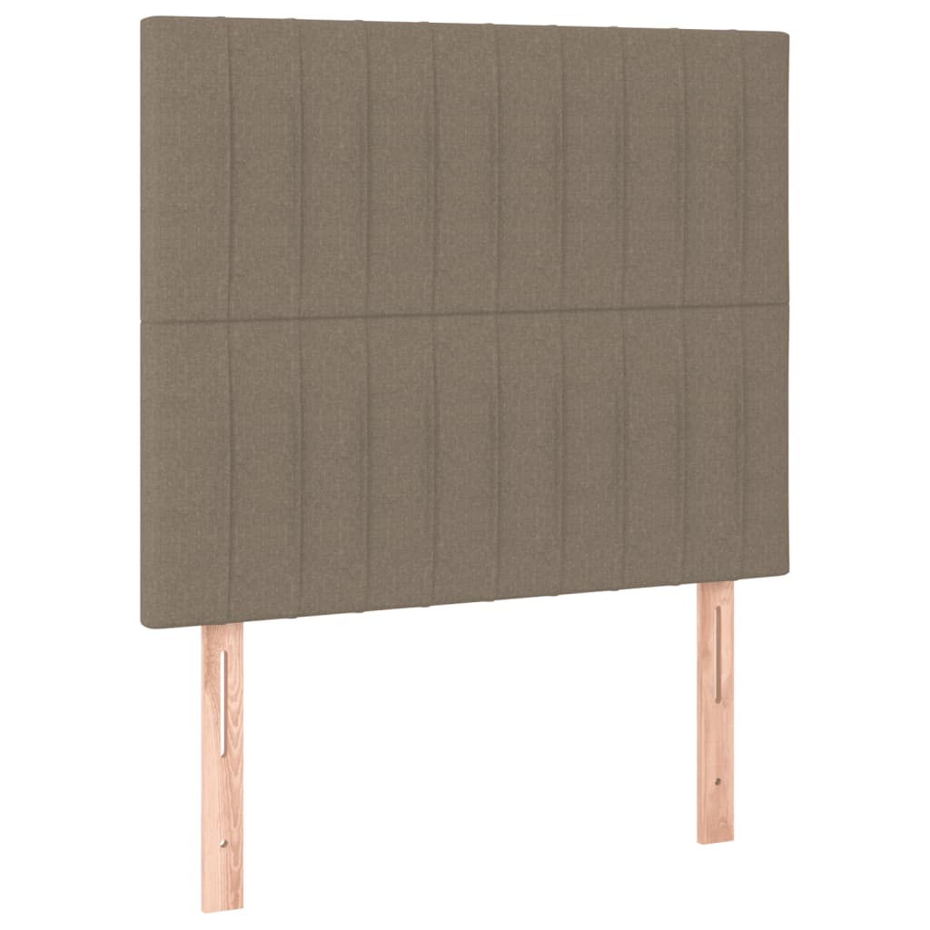 Sängram utan madrass Taupe 90x200 cm tyg