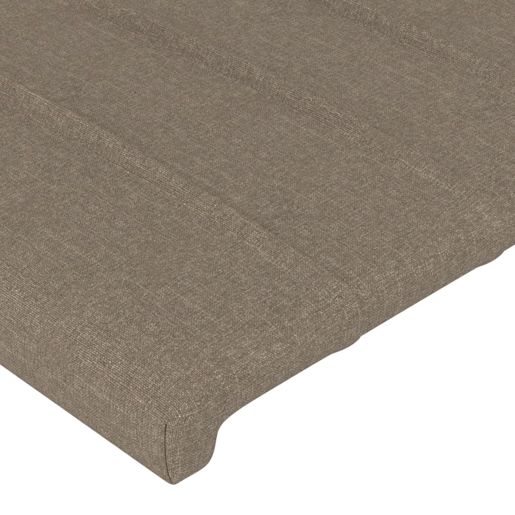Sängram utan madrass Taupe 90x200 cm tyg