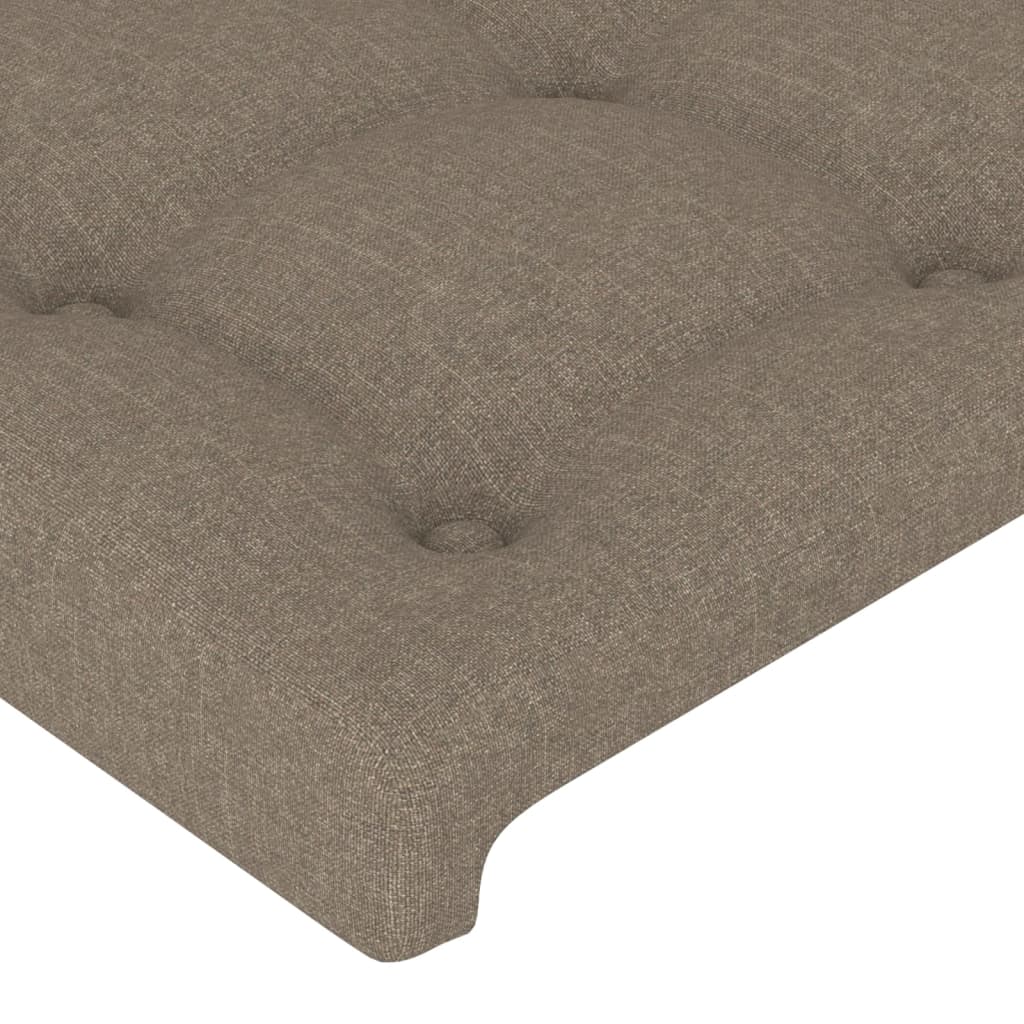 Sängram utan madrass taupe 200x200 cm tyg