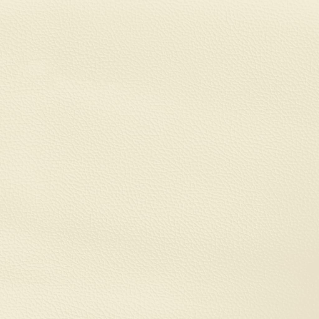 Sängram med huvudgavel gräddvit 120x200 cm konstläder