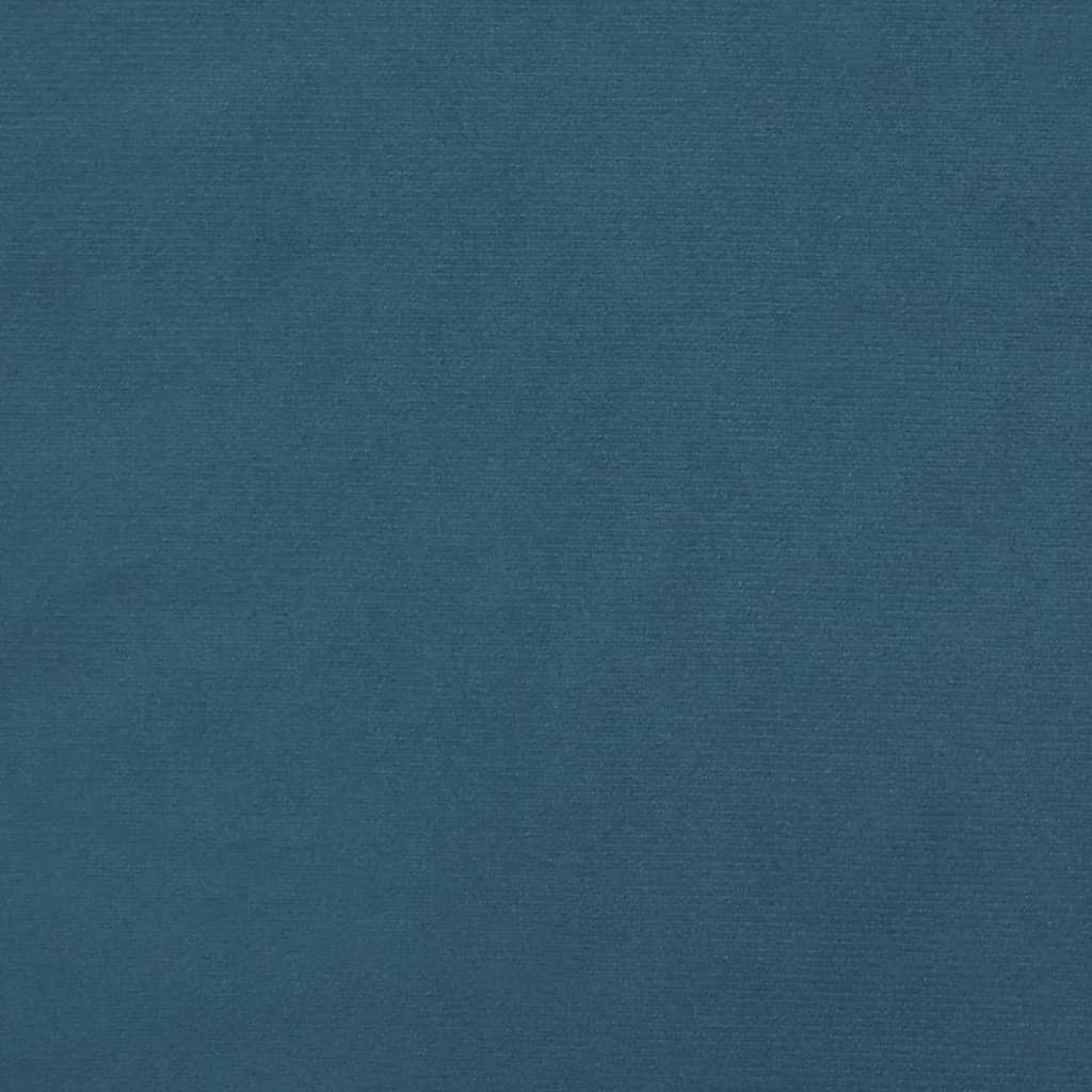 Sängram med huvudgavel mörkblå 180x200 cm sammet