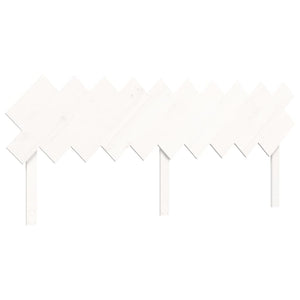 Sängram med huvudgavel vit 200x200 cm massivt trä