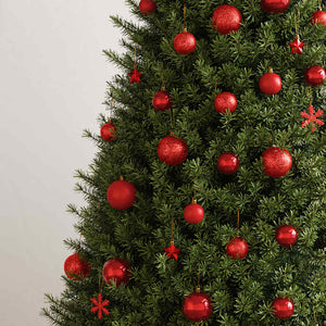 Julgranskulor 111 delar röd polystyren