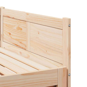 Utdragbar Dagbädd Brun 203,5 x 184 x 56,5 cm Massiv furu