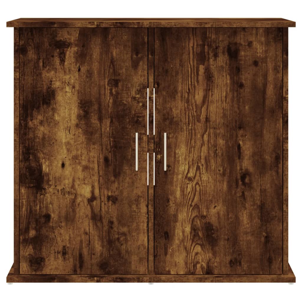 Akvariebänk rökfärgad ek 81x36x73 cm konstruerat trä