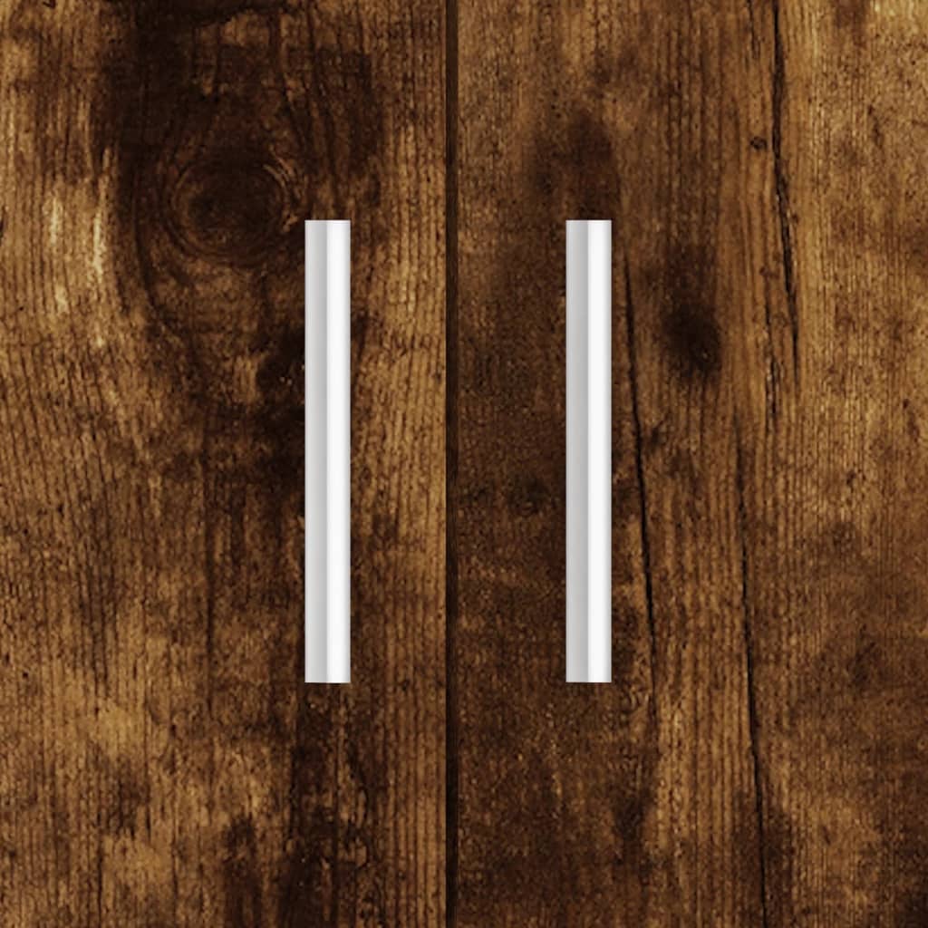 Akvariebänk rökfärgad ek 81x36x73 cm konstruerat trä