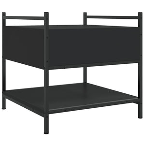 Soffbord svart 50x50x50 cm konstruerat trä