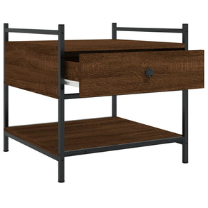 Soffbord brun ek 50x50x50 cm konstruerat trä