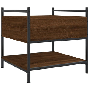 Soffbord brun ek 50x50x50 cm konstruerat trä