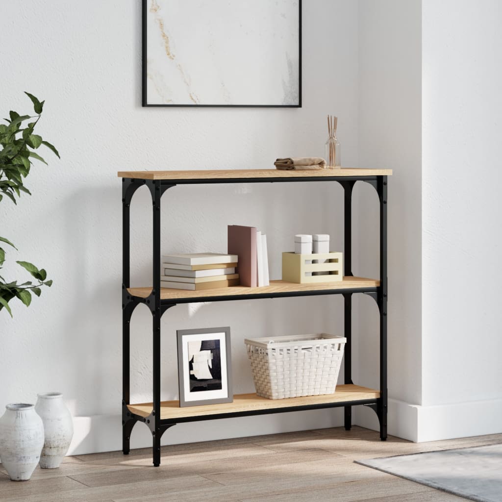 Konsolbord Sonoma Ek 75x22,5x75 cm Konstruerat trä