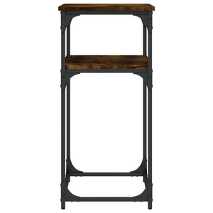 Avlastningsbord rökfärgad ek 75x35,5x75 cm konstruerat trä