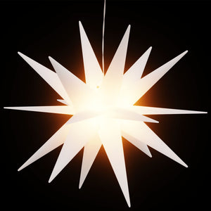 Stjärna med LED-belysning vikbar vit 43 cm