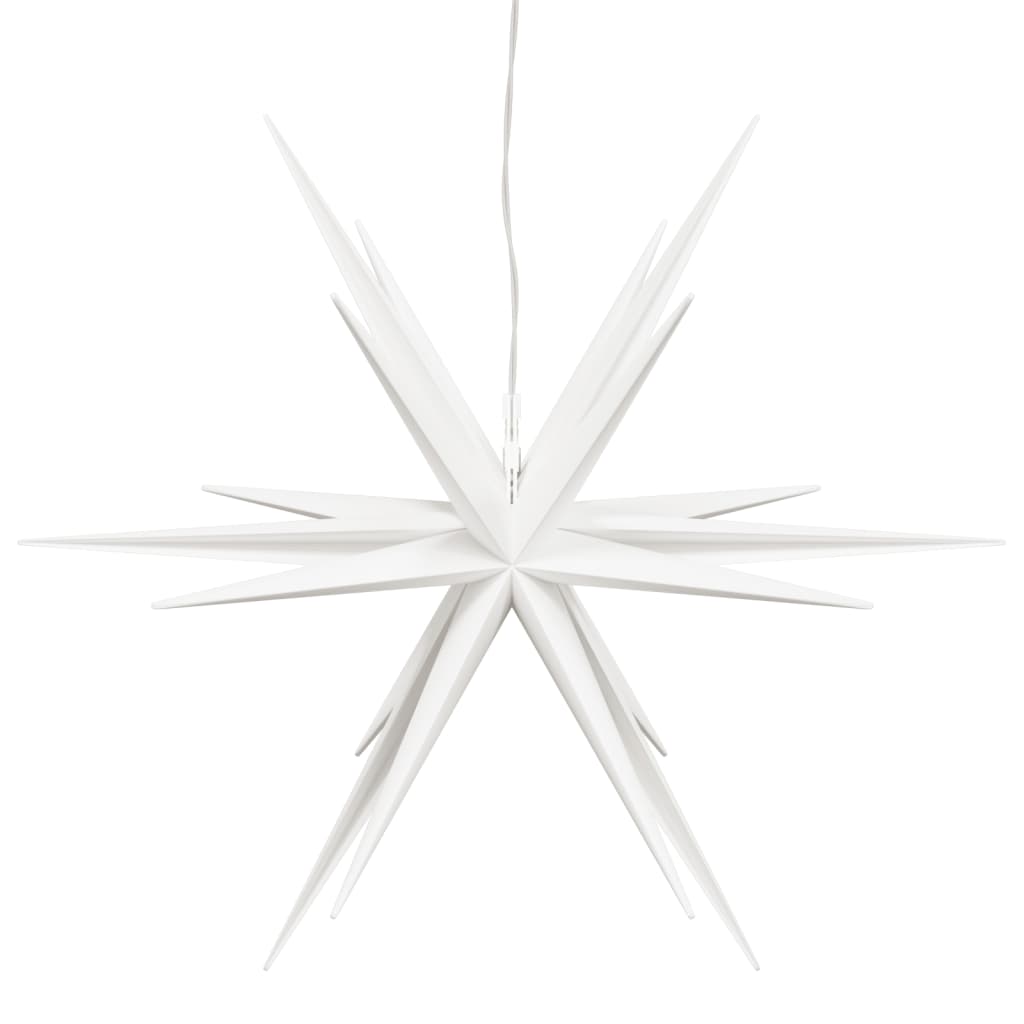 Stjärna med LED-belysning vikbar vit 43 cm