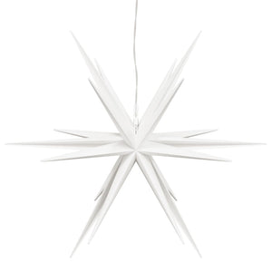 Stjärna med LED-belysning vikbar vit 43 cm
