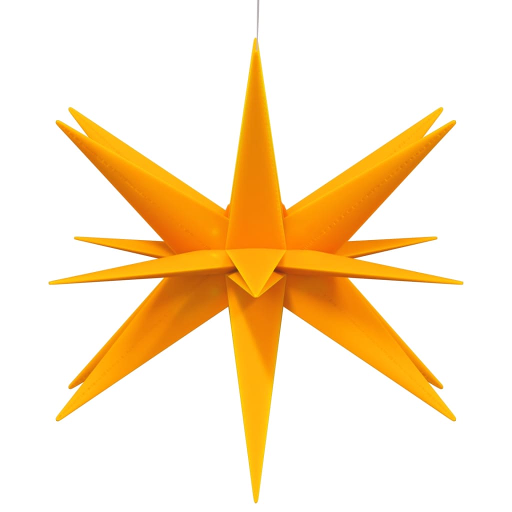 Stjärnor med LED-belysning 3 st vikbar gul