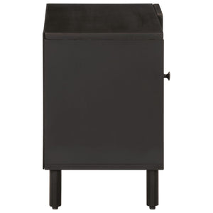 Tv-bänk svart 80x31x46 cm massivt mangoträ