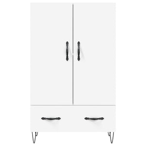 Högskåp vit 69,5x31x115 cm konstruerat trä