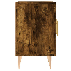 Tv-bänk rökfärgad ek 150x30x50 cm konstruerat trä