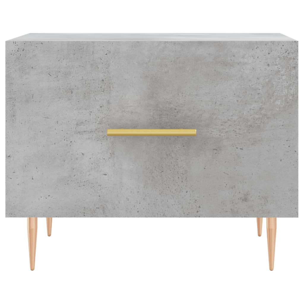 Soffbord betonggrå 50x50x40 cm konstruerat trä