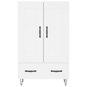 Högskåp vit 69,5x31x115 cm konstruerat trä