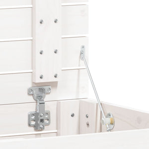 Tvättkorg vit 44x44x76 cm massiv furu