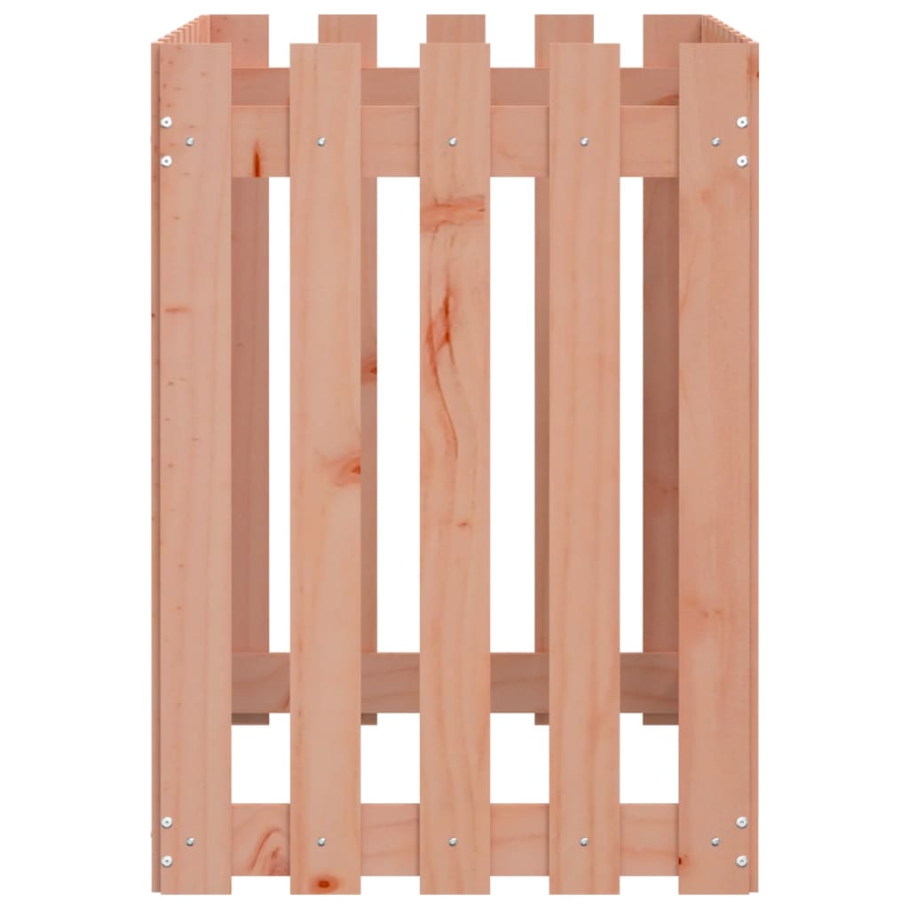 Odlingslåda med staket-design 100x50x70 cm massivt douglasträ