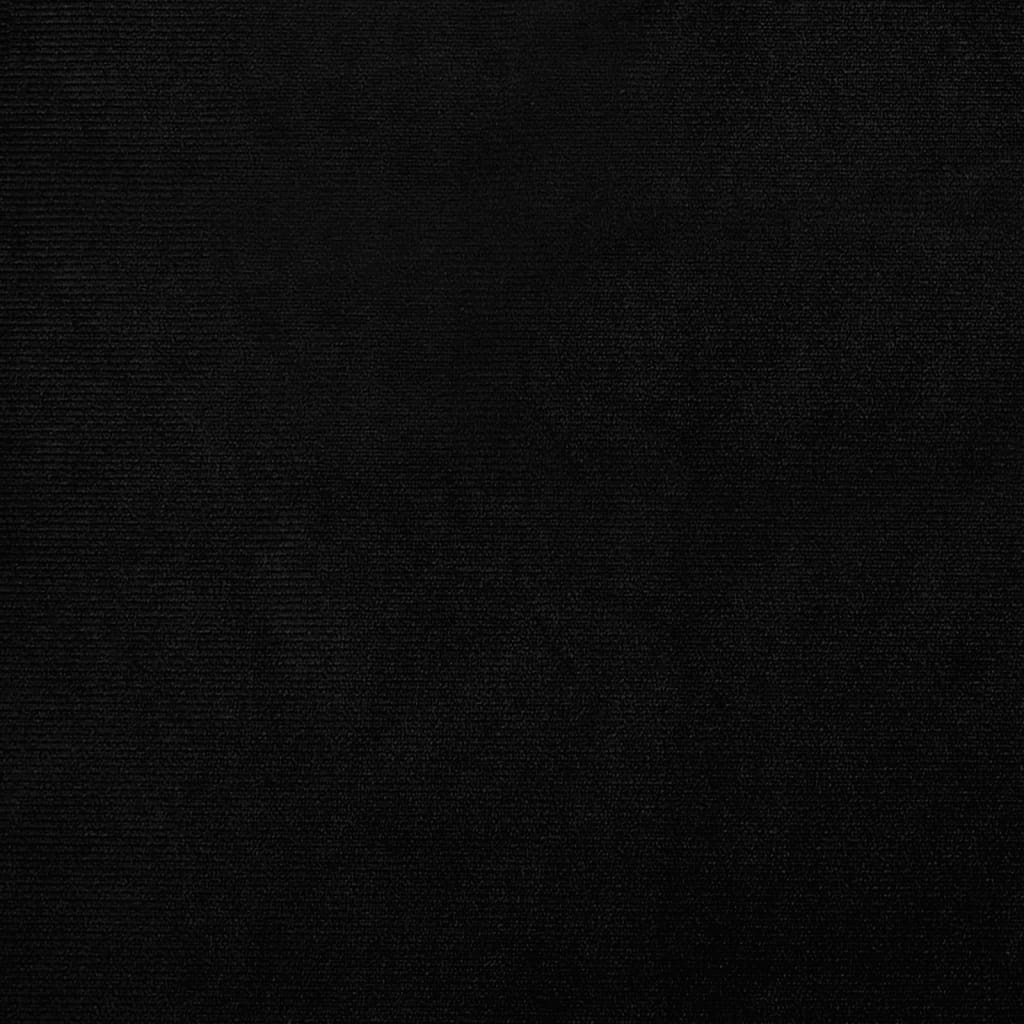 Fåtölj med fotpall svart sammet