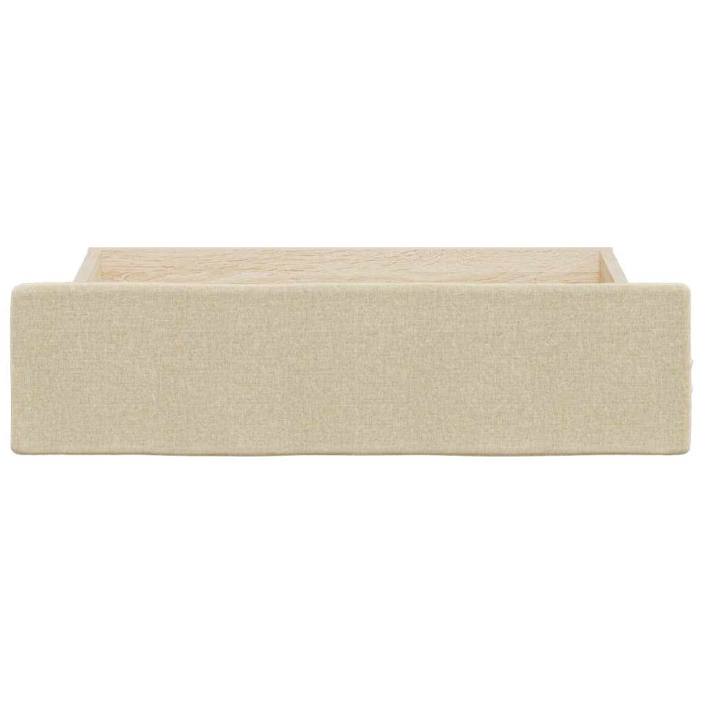 Sänglådor 2 st gräddvit konstruerat trä och tyg