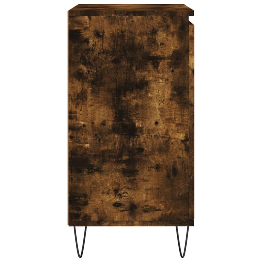 Byrå rökfärgad ek 60x35x70 cm konstruerat trä