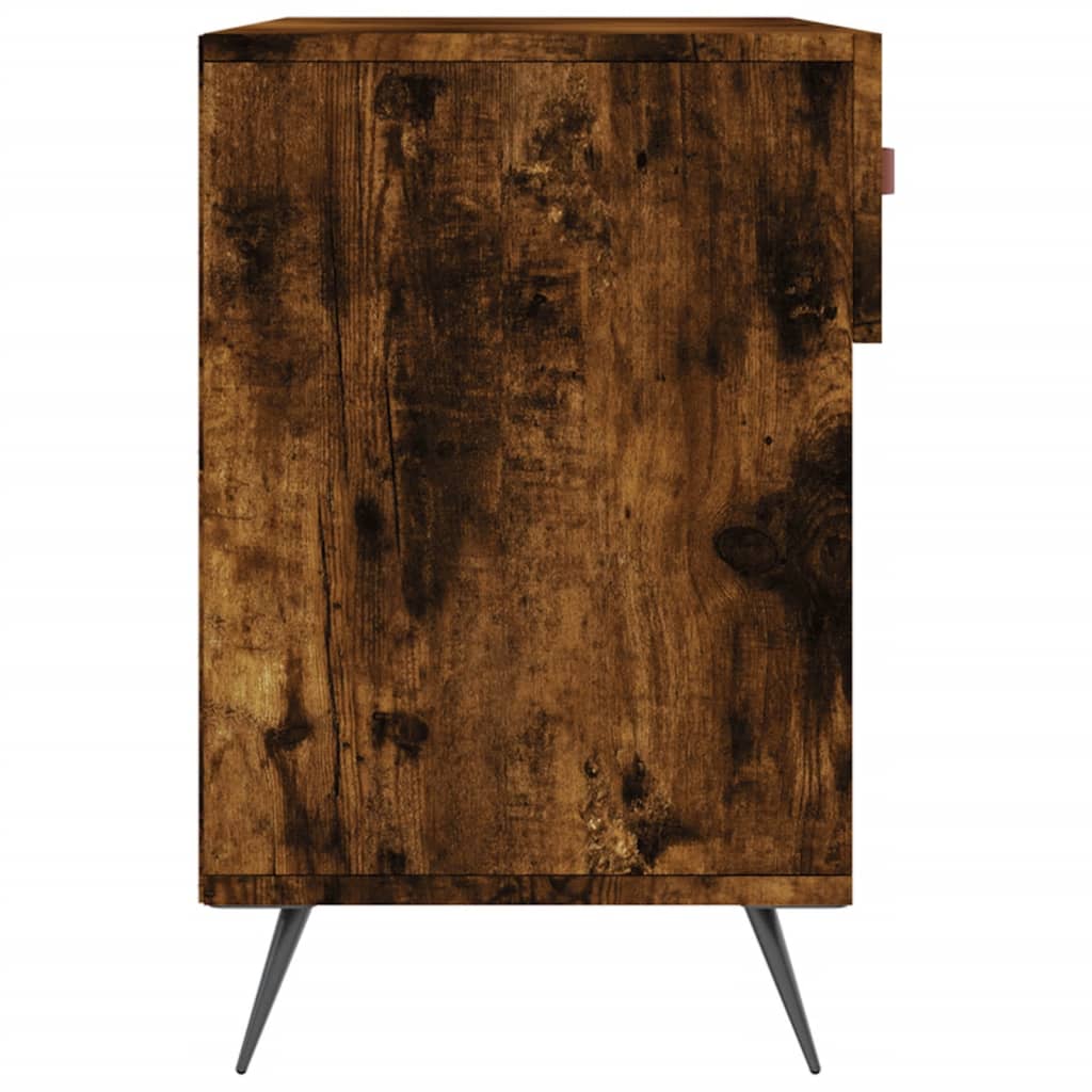 Skobänk rökfärgad ek 102x35x55 cm konstruerat trä