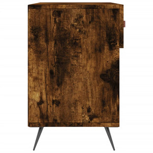 Skobänk rökfärgad ek 102x35x55 cm konstruerat trä