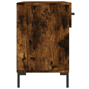 Skobänk rökfärgad ek 102x35x55 cm konstruerat trä