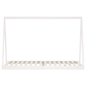 Sängram för barnsäng vit 90x200 cm massiv furu