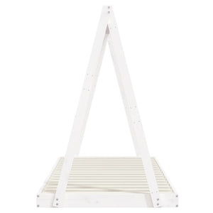 Sängram för barnsäng vit 90x200 cm massiv furu