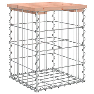 Trädgårdsbänk gabion-design 33x31x42 cm massivt douglasträ