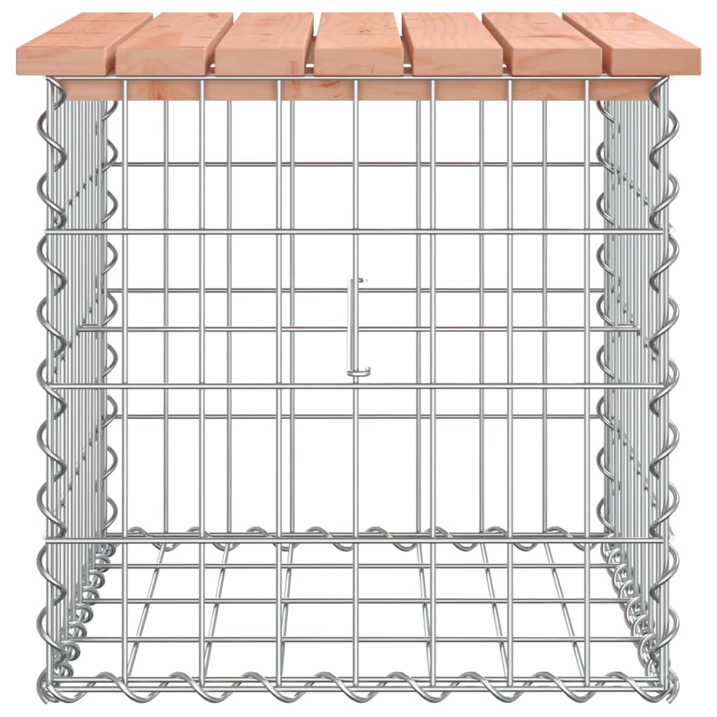 Trädgårdsbänk gabion-design 43x44x42 cm massivt douglasträ