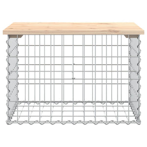 Trädgårdsbänk gabion-design 63x44x42 cm massiv furu