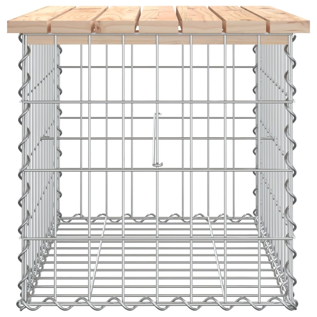 Trädgårdsbänk gabion-design 63x44x42 cm massiv furu
