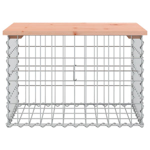 Trädgårdsbänk gabion-design 63x44x42 cm massivt douglasträ