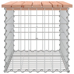 Trädgårdsbänk gabion-design 63x44x42 cm massivt douglasträ