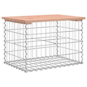 Trädgårdsbänk gabion-design 63x44x42 cm massivt douglasträ