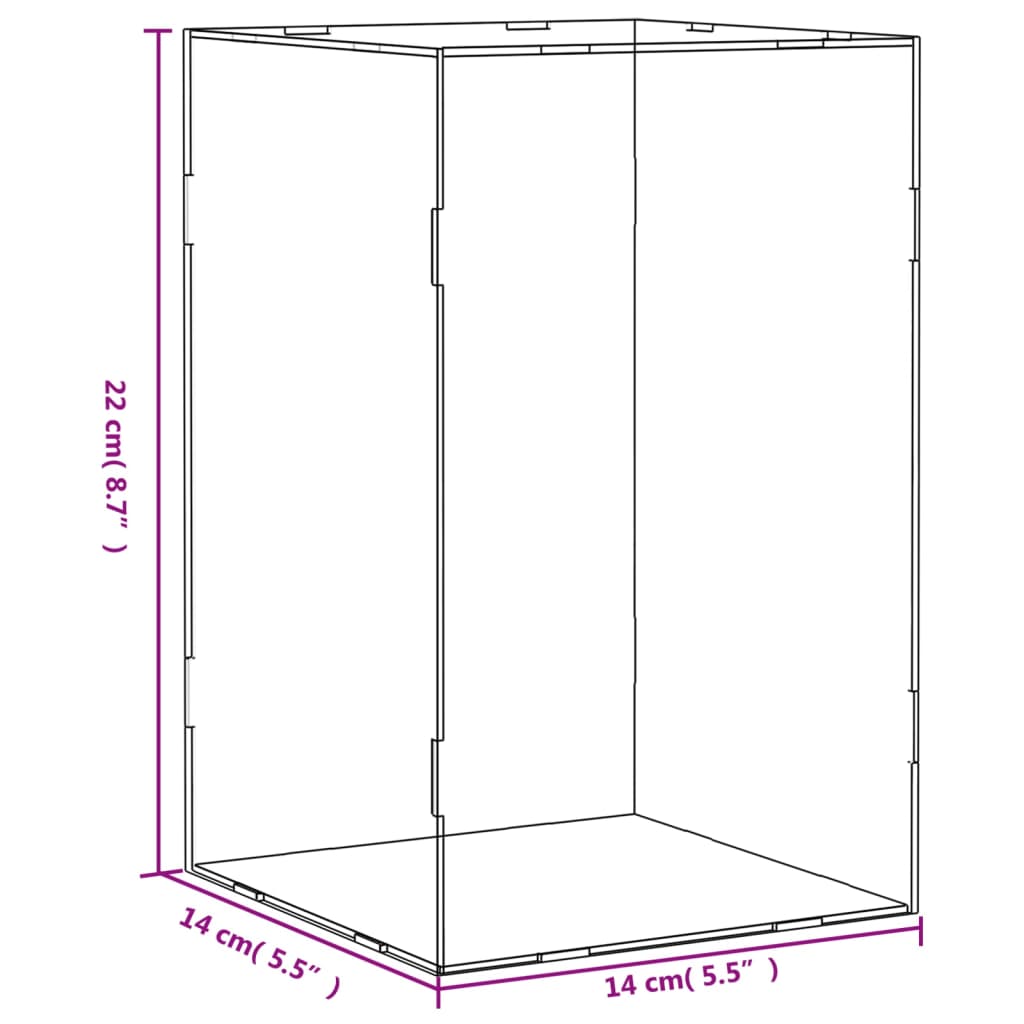 Displaylåda Transparent 14x14x22 cm Akryl