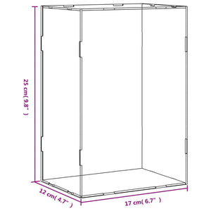 Displaylåda transparent 17x12x25 cm akryl