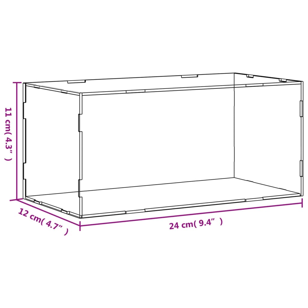 Displaylåda Transparent 24x12x11 cm Akryl