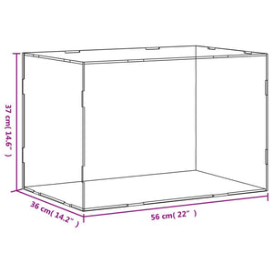 Displaylåda transparent 56x36x37 cm akryl