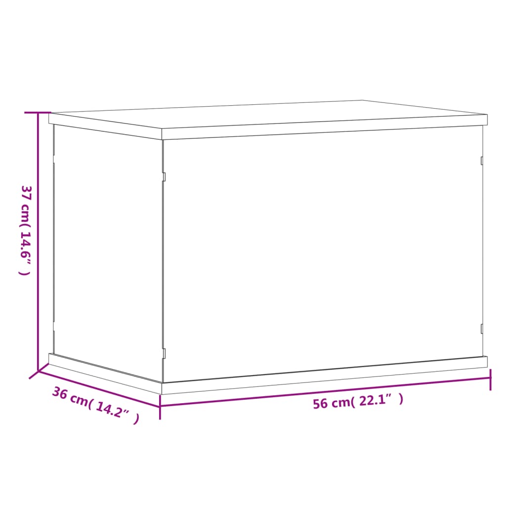 Displaylåda transparent 56x36x37 cm akryl